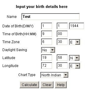 Vedic Astrology Online Birth Chart